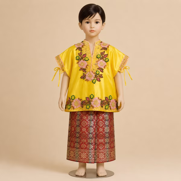 Baju Bodo Anak-anak warna Kuning 1
